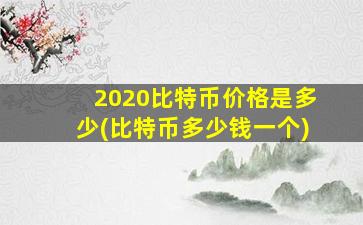 2020比特币价格是多少(比特币多少钱一个)