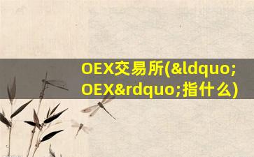 OEX交易所(“OEX”指什么)