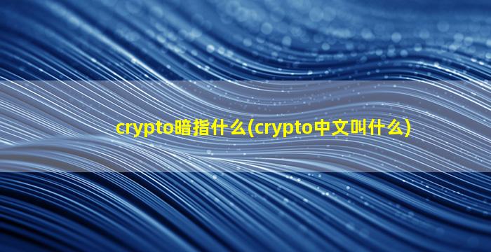 crypto暗指什么(crypto中文叫什么)