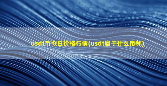 usdt币今日价格行情(usdt属于什么币种)