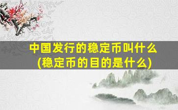 中国发行的稳定币叫什么(稳定币的目的是什么)