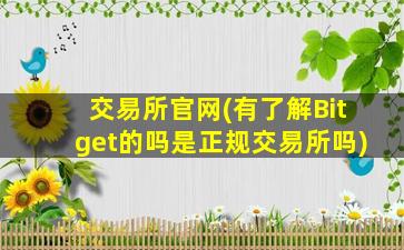 交易所官网(有了解Bitget的吗是正规交易所吗)