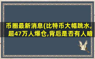 币圈最新消息(比特币大幅跳水,超47万人爆仓,背后是否有人暗箱操作)