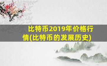比特币2019年价格行情(比特币的发展历史)