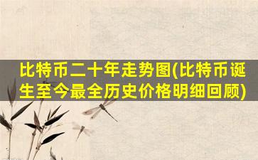 比特币二十年走势图(比特币诞生至今最全历史价格明细回顾)